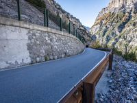 Winter Road View in the Alps, Italy