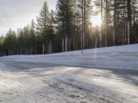 Winter Scene at Mammoth Lake, California