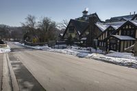 Winter Scene in a Suburban Neighborhood of Toronto