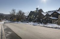 Winter Scene in a Suburban Neighborhood of Toronto