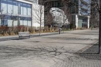 Winter Scene in Toronto: City Street Covered in Snow