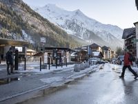 Winter scenery in Chamonix, France - Aiguille du Midi