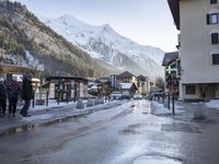 Winter scenery in Chamonix, France - Aiguille du Midi