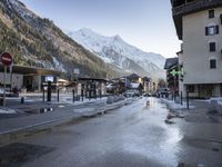 Winter scenery in Chamonix, France - Aiguille du Midi