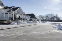 Winter: Snow-Covered House in a Residential Area