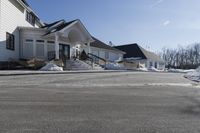 Winter: Snow-Covered House in a Residential Area