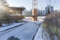 Winter Sunlight on a Bridge in Ontario