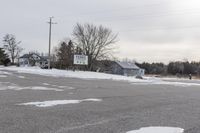 Winter Urban Road in Ontario, Canada