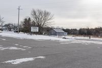 Winter Urban Road in Ontario, Canada