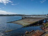 Wooden Pier on the Ocean Coastline