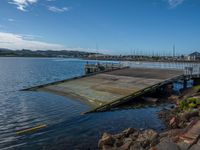 Wooden Pier on the Ocean Coastline