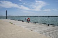 Wooden Pier on a Lake with Open Space