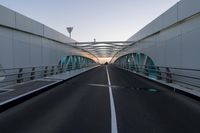 Yas Marina Bridge at Dawn in Abu Dhabi, United Arab Emirates