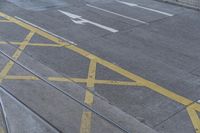 Yellow Lane Pattern in Urban Thoroughfare of Hong Kong, China