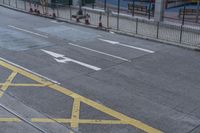 Yellow Lane Pattern in Urban Thoroughfare of Hong Kong, China