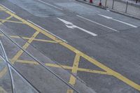 Yellow Lane Pattern in Urban Thoroughfare of Hong Kong, China