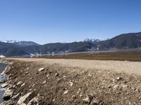 Yunnan Landscape: Mountain Range under a Clear Sky