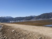 Yunnan Landscape: Mountain Range under a Clear Sky