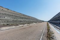 Road Construction in Zaragoza, Spain under a Clear Sky