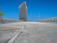 Zaragoza, Spain: Straight Road with Modern Architecture