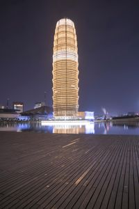 Zhengzhou Cityscape at Night: Illuminated Skyscrapers