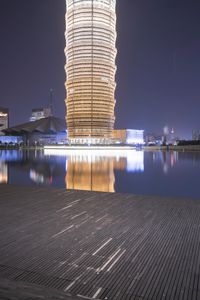 Zhengzhou Cityscape at Night: Illuminated Skyscrapers