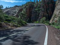 Zion National Park: Asphalt Road in USA