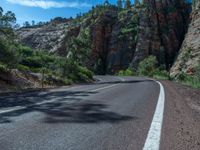 Zion National Park: Asphalt Road in USA