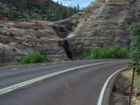 Road Through the Stunning Landscape of Zion National Park