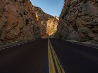 Straight Down the Road in Zion National Park, Utah