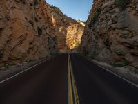 Straight Down the Road in Zion National Park, Utah