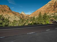 Zion National Park Road Landscape in the USA