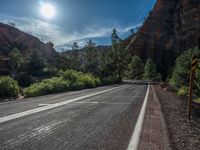 Road in Zion National Park, Utah: A Breathtaking Landscape