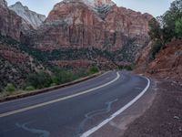 Road in Zion National Park, Utah: A Breathtaking Landscape