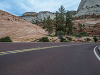 Road in Zion National Park, Utah: Surrounded by Mountains