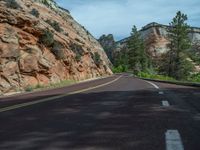 Straight Road Through Zion National Park, USA