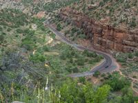 Zion National Park, Utah: Aerial View of a Road