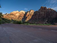 Zion National Park, Utah: Road amidst Majestic Mountains and Spectacular Landscape