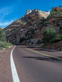 Zion National Park, Utah, USA: Road Through Majestic Landscape