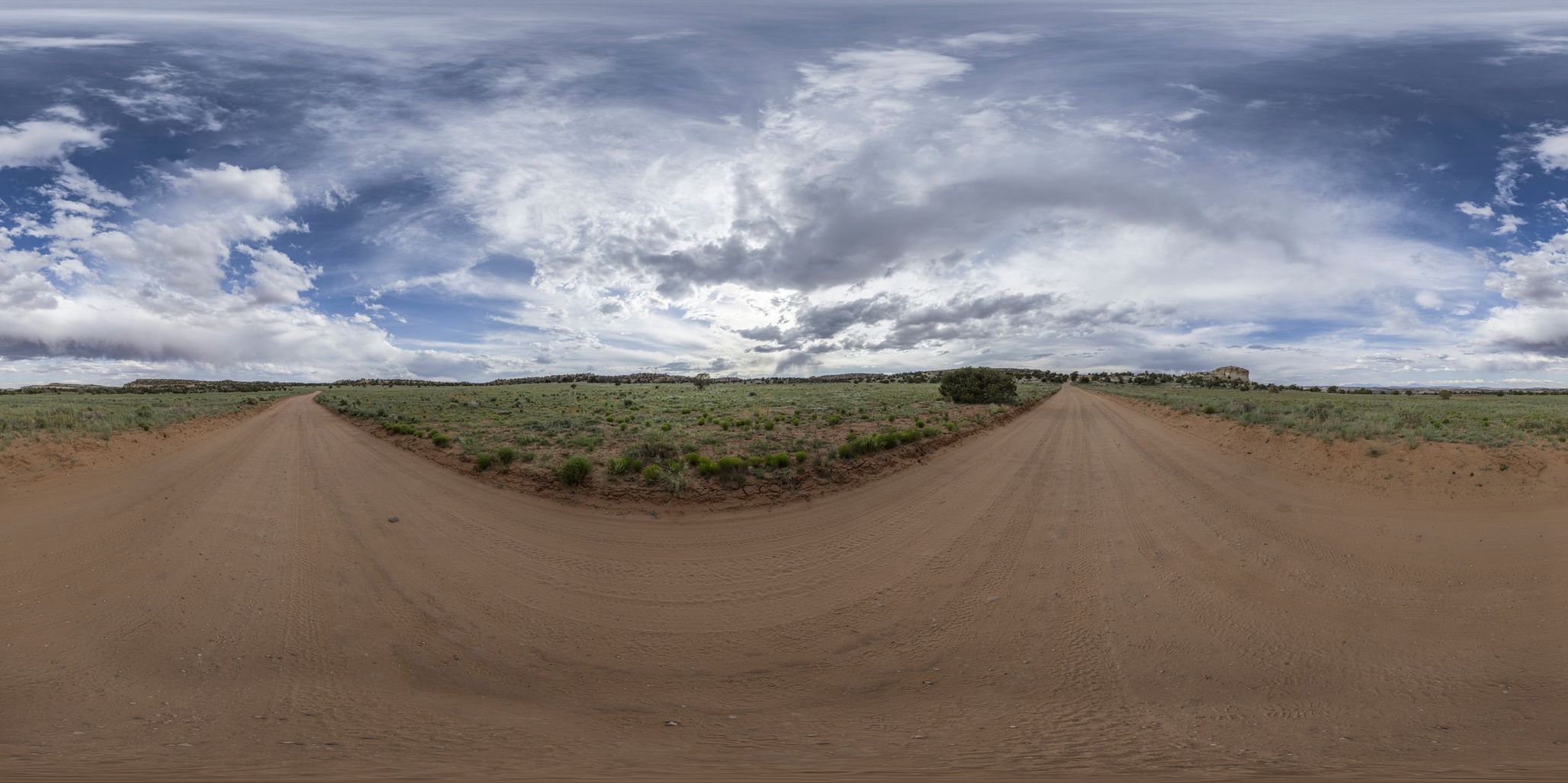 Aerial View of a Straight Road in Rural Utah - HDRi Maps and Backplates