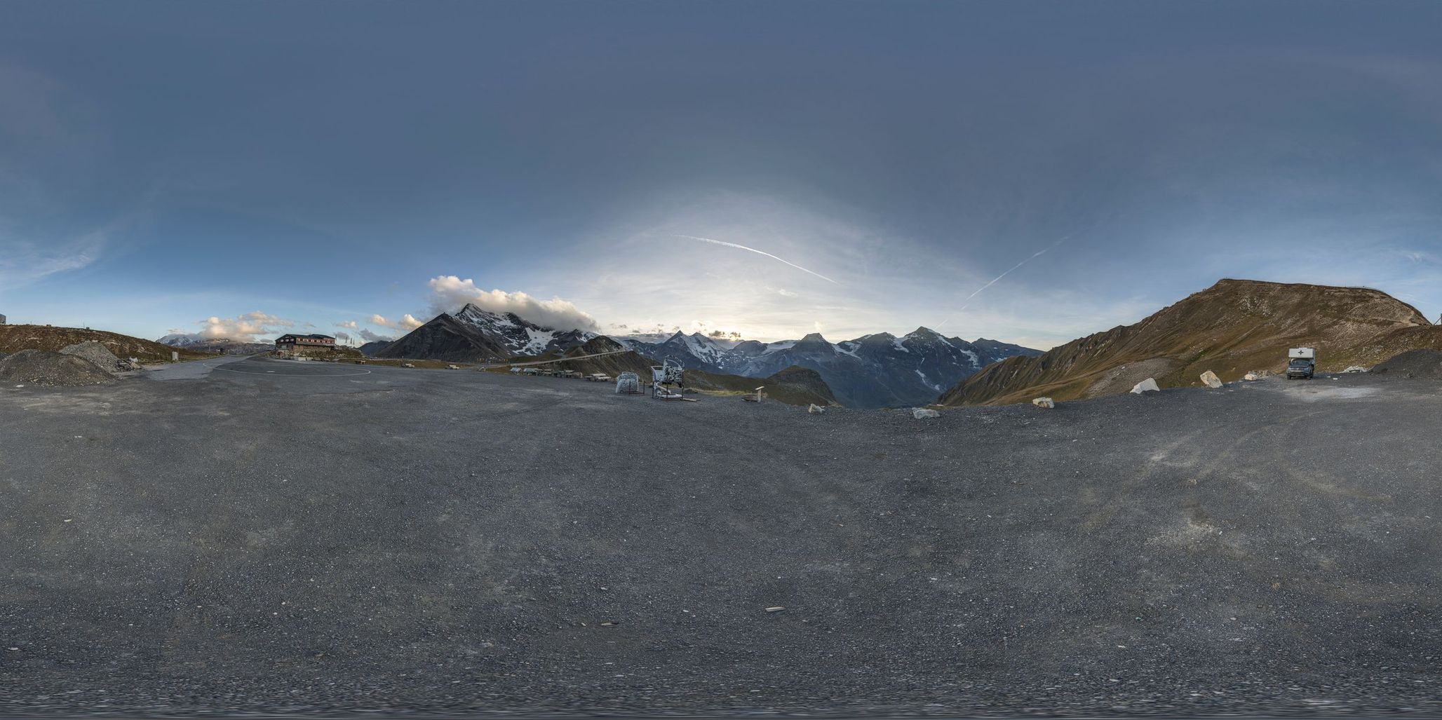 Austria Dawn Landscape Clear Sky and Mountain HDRi Maps and Backplates