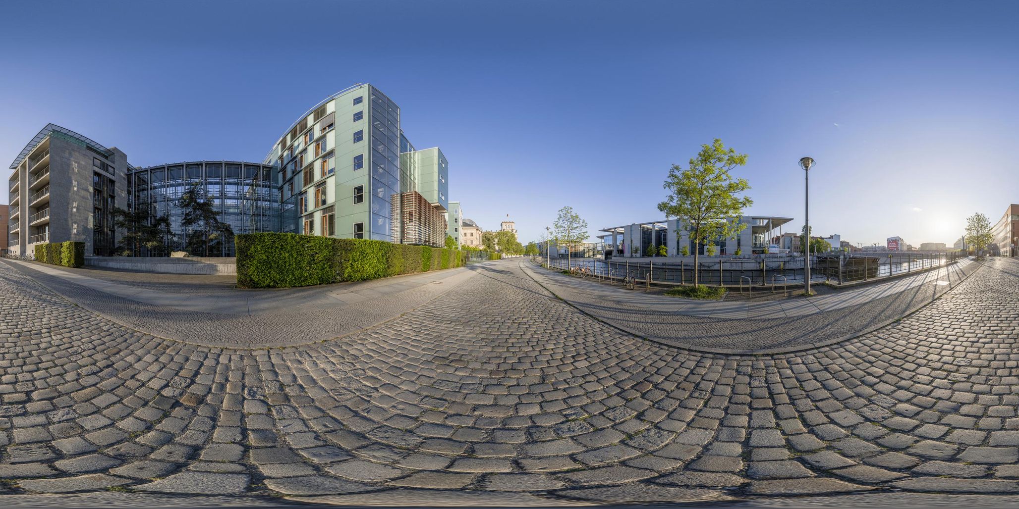 Snapshot of Panoramic Views Of City Streets With A Panoramic Lens