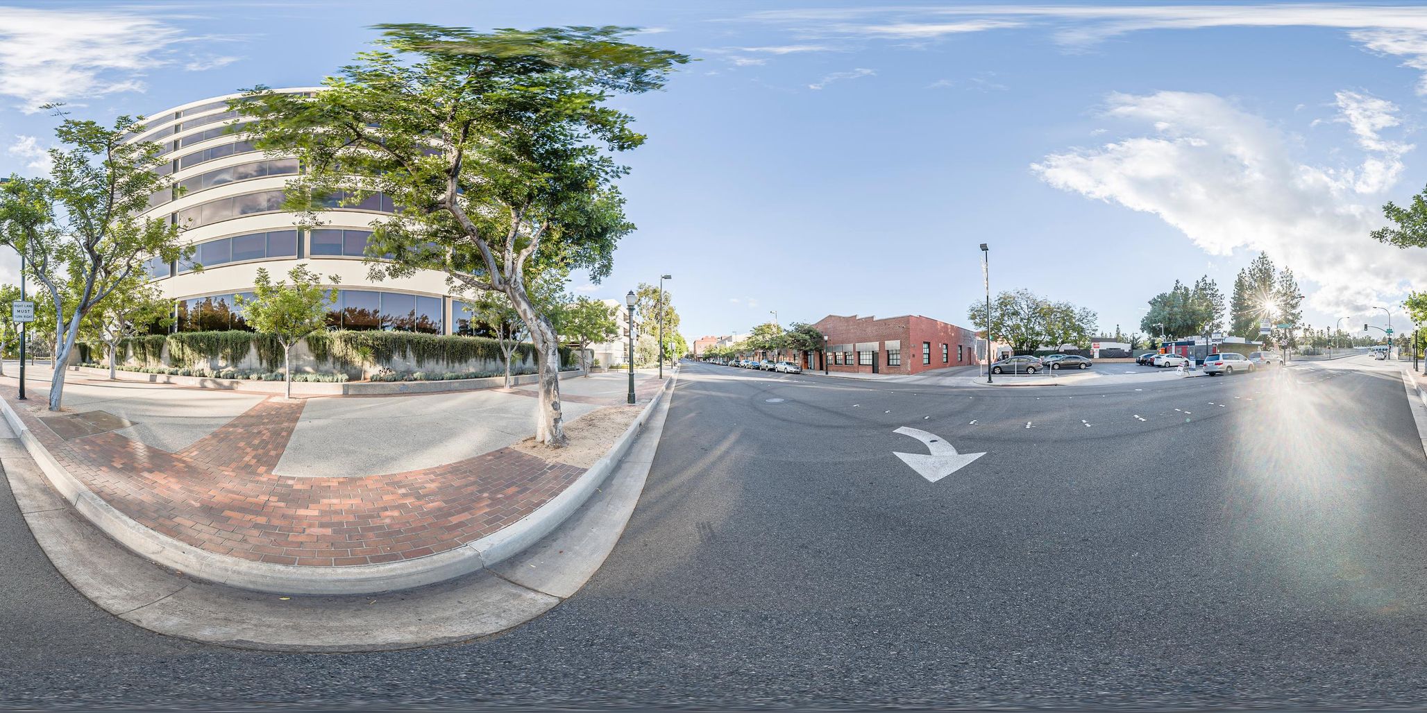 California City Life Office Buildings in Vibrant Los Angeles HDRi Maps and Backplates