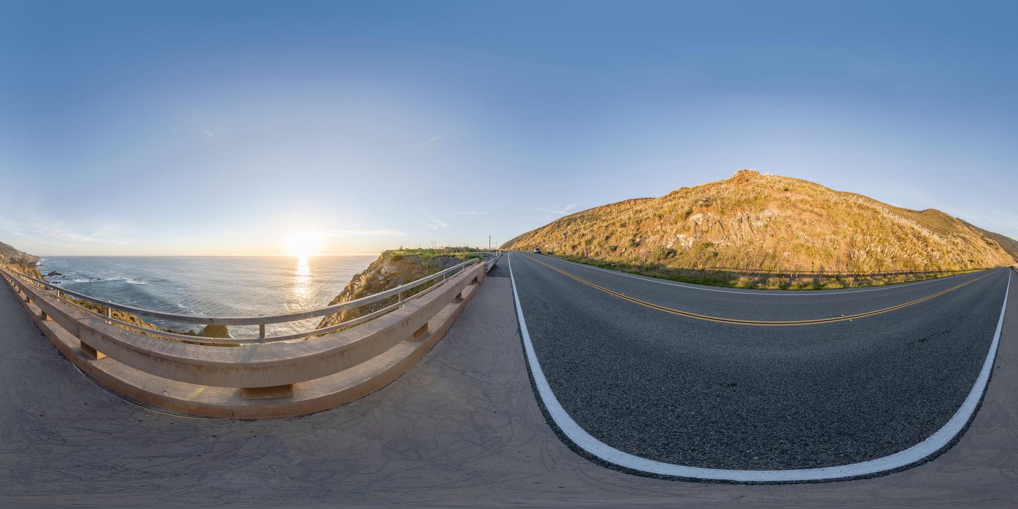 California Sunset: Ocean and Hills on the Pacific Coast Highway - HDRi ...