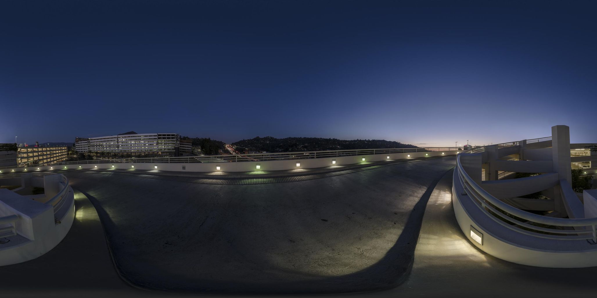 California's Urban Landscape: Night Sky and City Architecture - HDRi 