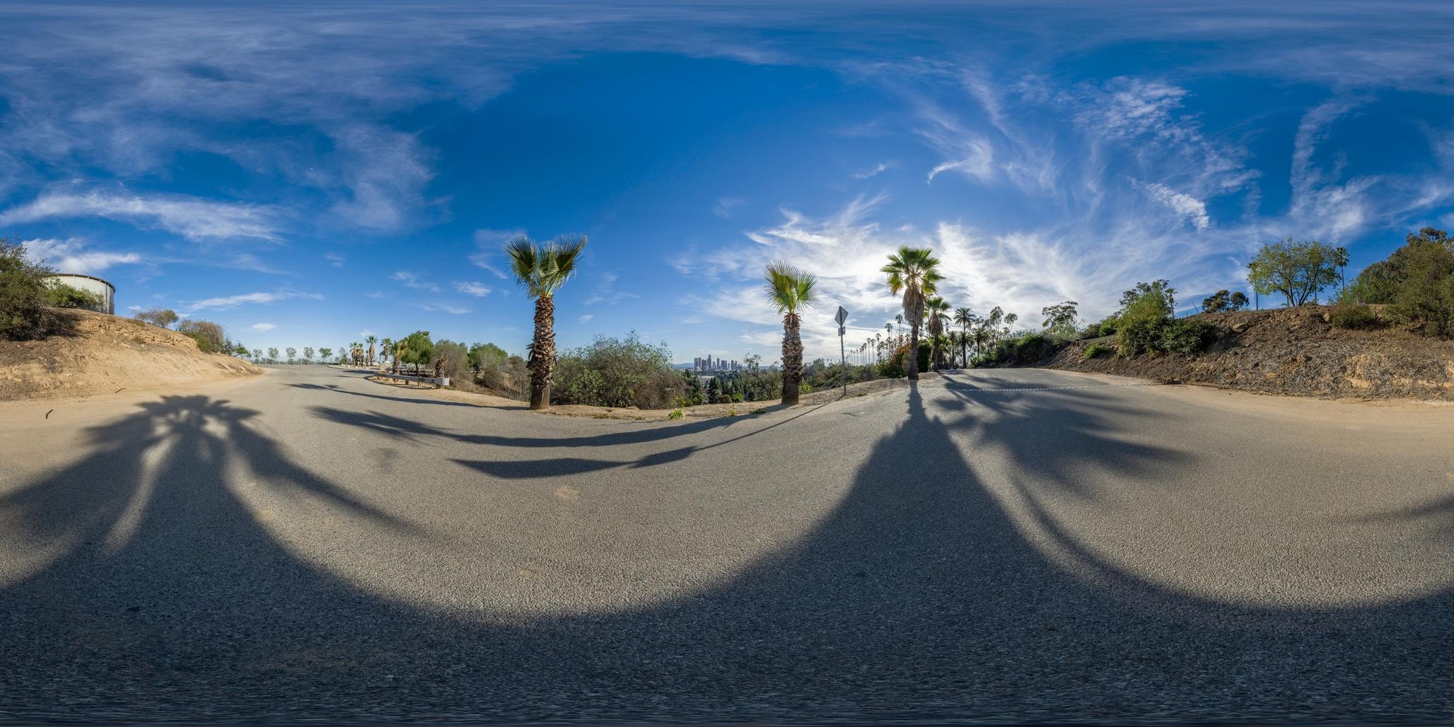Empty Road in a Desert Residential Complex - HDRi Maps and Backplates
