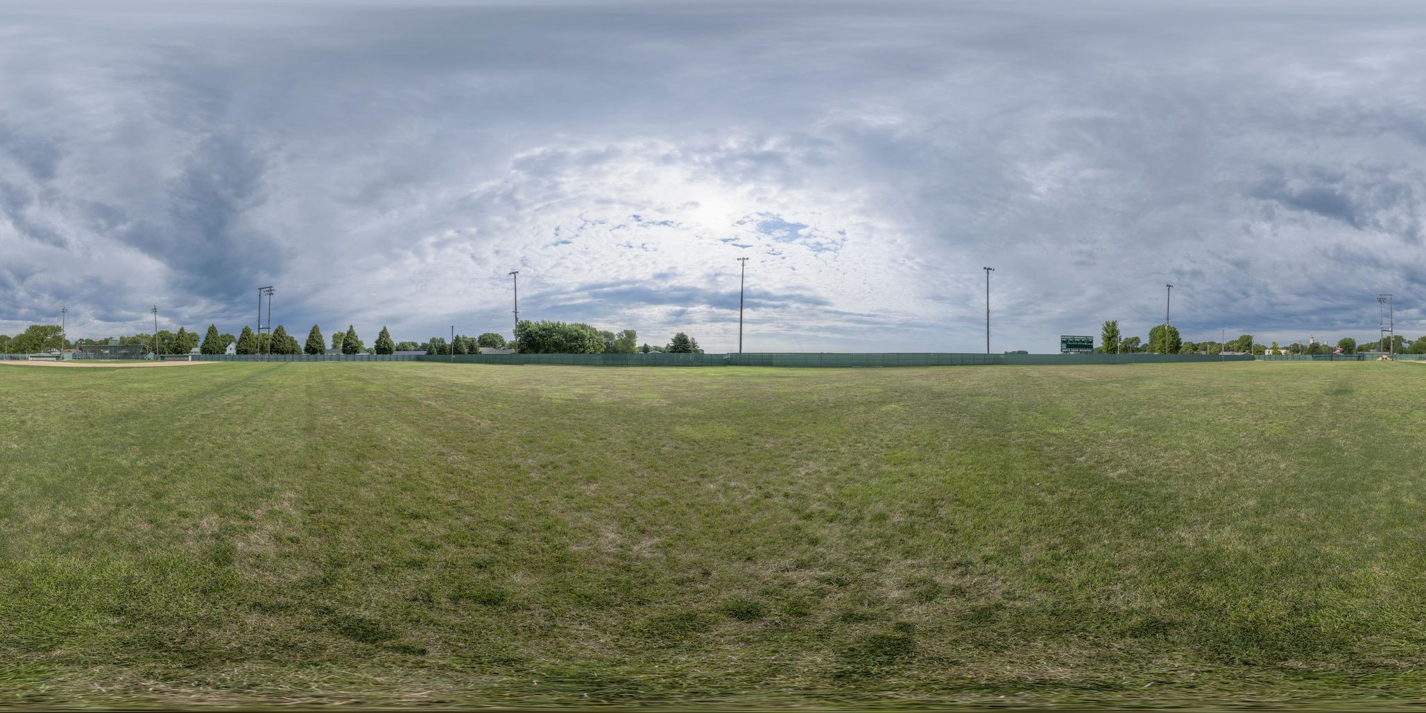 Baseball Field in Bancroft, Iowa A Residential Landscape HDRi Maps