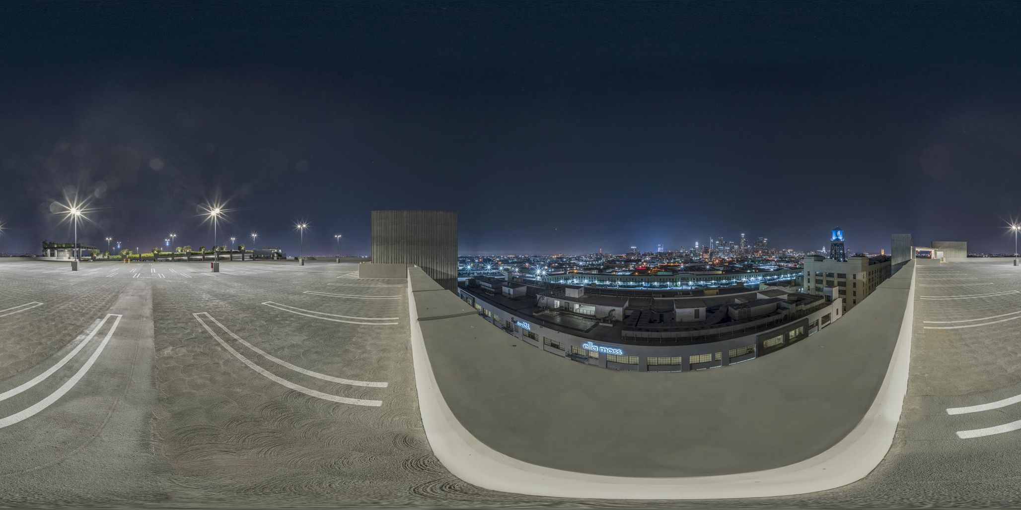 Los Angeles Night Skyline A Parking Lot Perspective HDRi Maps