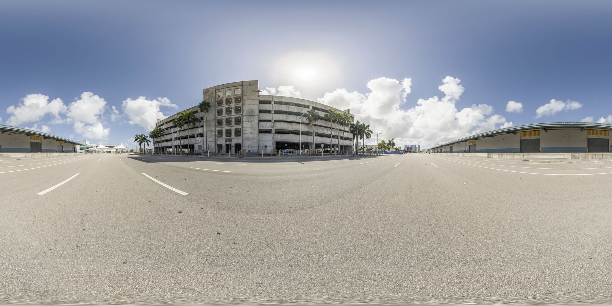 Miami Beach Parking Lot: An Empty City from an Aerial View - HDRi Maps ...