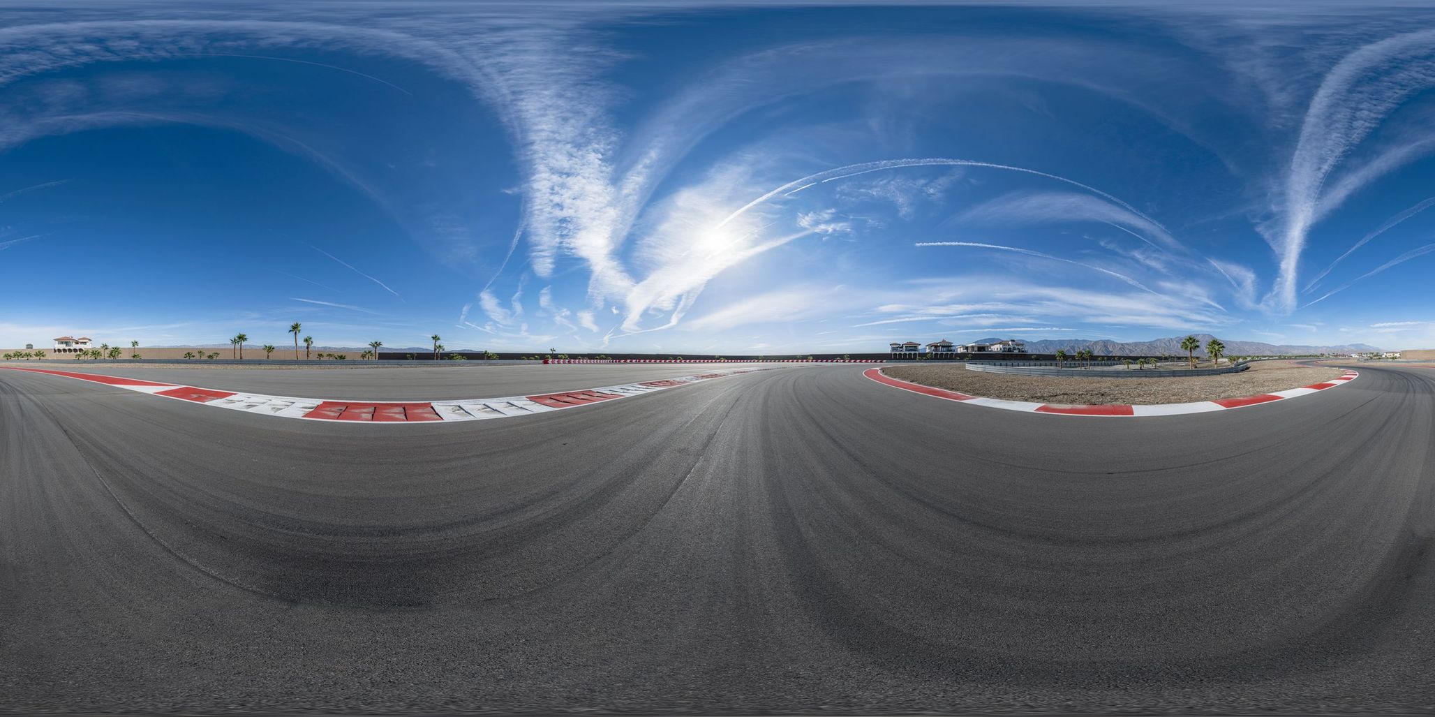 Race Track in the USA Asphalt Road Curves and Stretches HDRi Maps